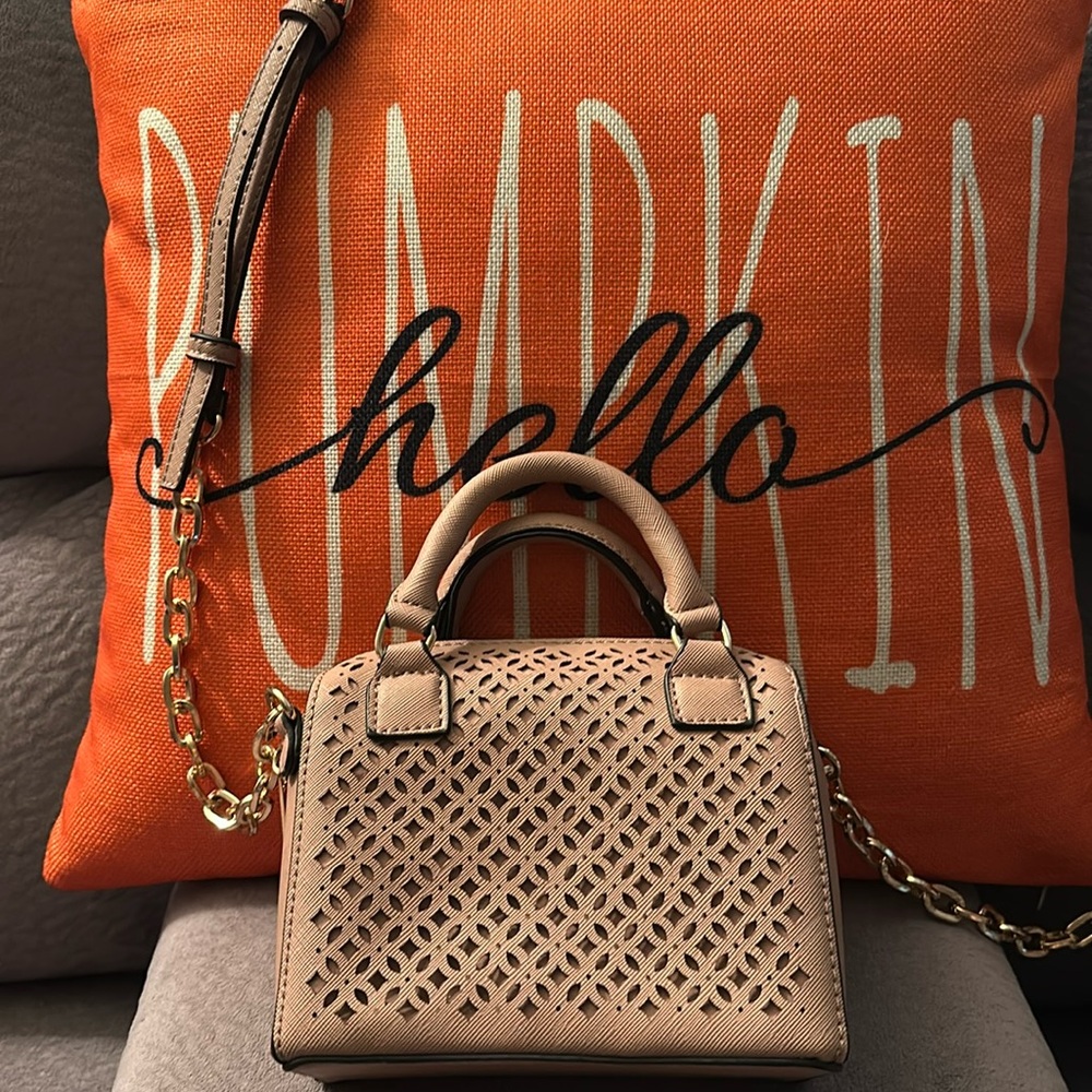 Beige mini tote